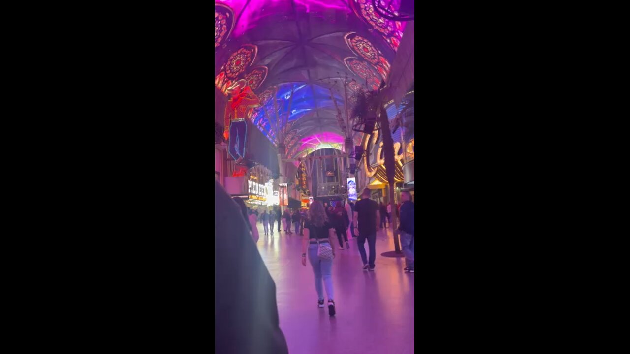 A walk down Fremont Street, Las Vegas