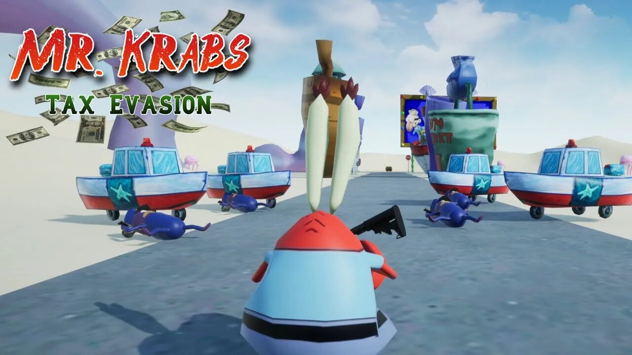 NEVER Get Between a Crab and His Cash Money! - Mr. Krabs Tax Evasion