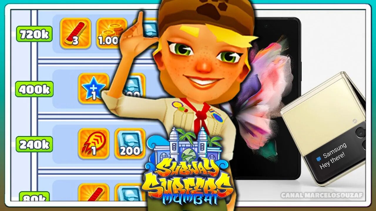 Subway Surfers Mumbai 2021 | Galaxy Z Flip 3 e Z Fold 3 Vale a Pena? | Recorde com Olivia