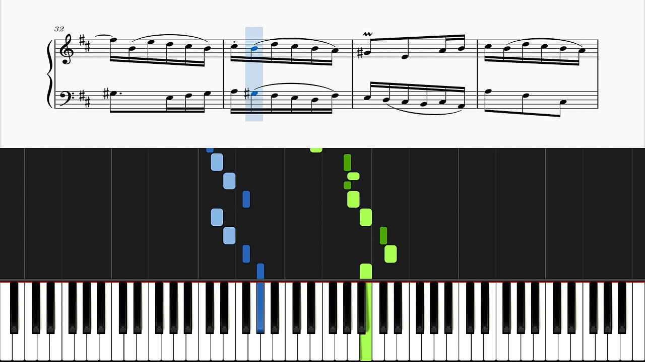 Bach - Invention No. 3, BWV 774 (Piano Tutorial)