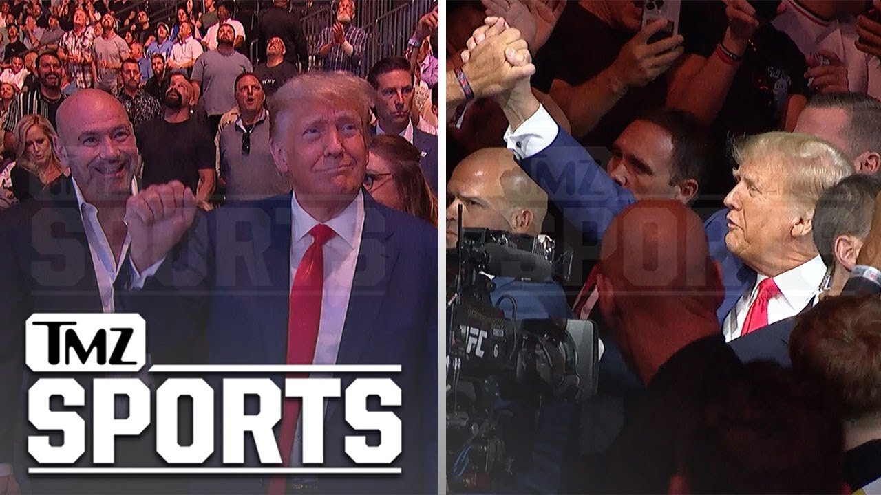 Donald Trump Behind The Scenes At UFC 290 W- Dana, Izzy, Maxx Crosby - TMZ Sports