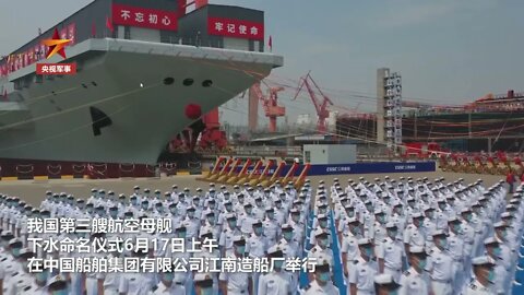 China lança seu 3º porta-aviões, o Fujian
