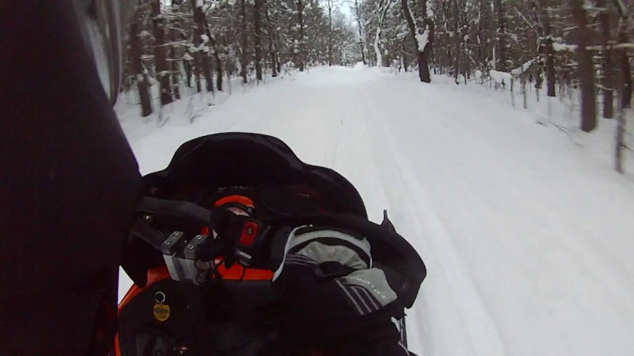 Snowmobile Trail Riding (Petoskey Michigan) Part 9