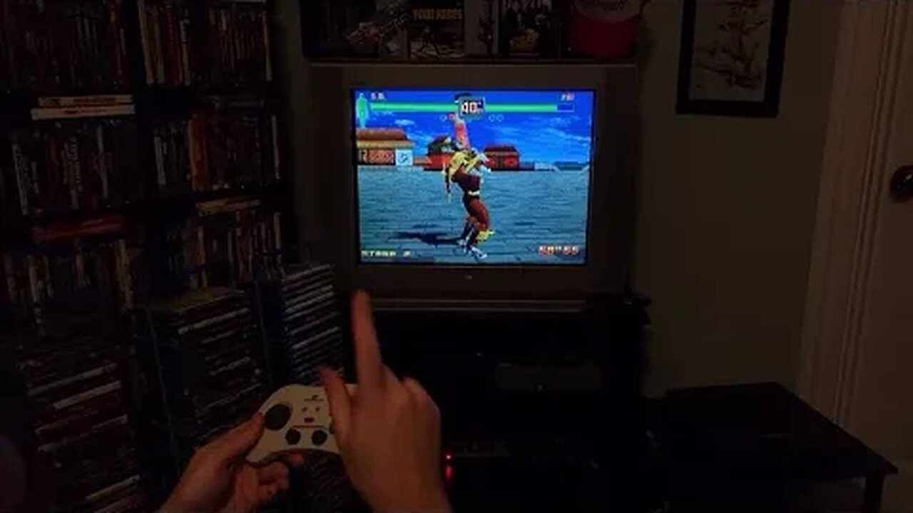 Playing Fighters Megamix B.M. CHRISTMAS Using Retro-Bit SEGA Saturn 2.4 GHz Pro Wireless Controller