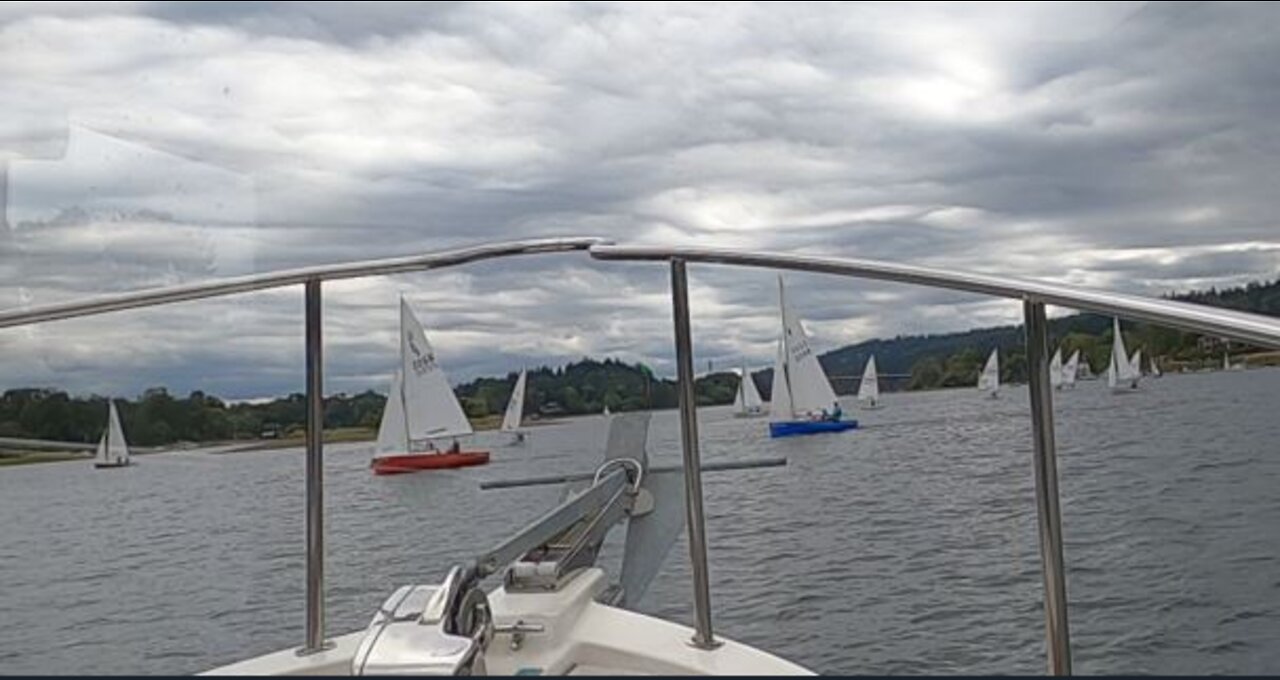 Ranger Tug Ollie passes through Sailing Regatta