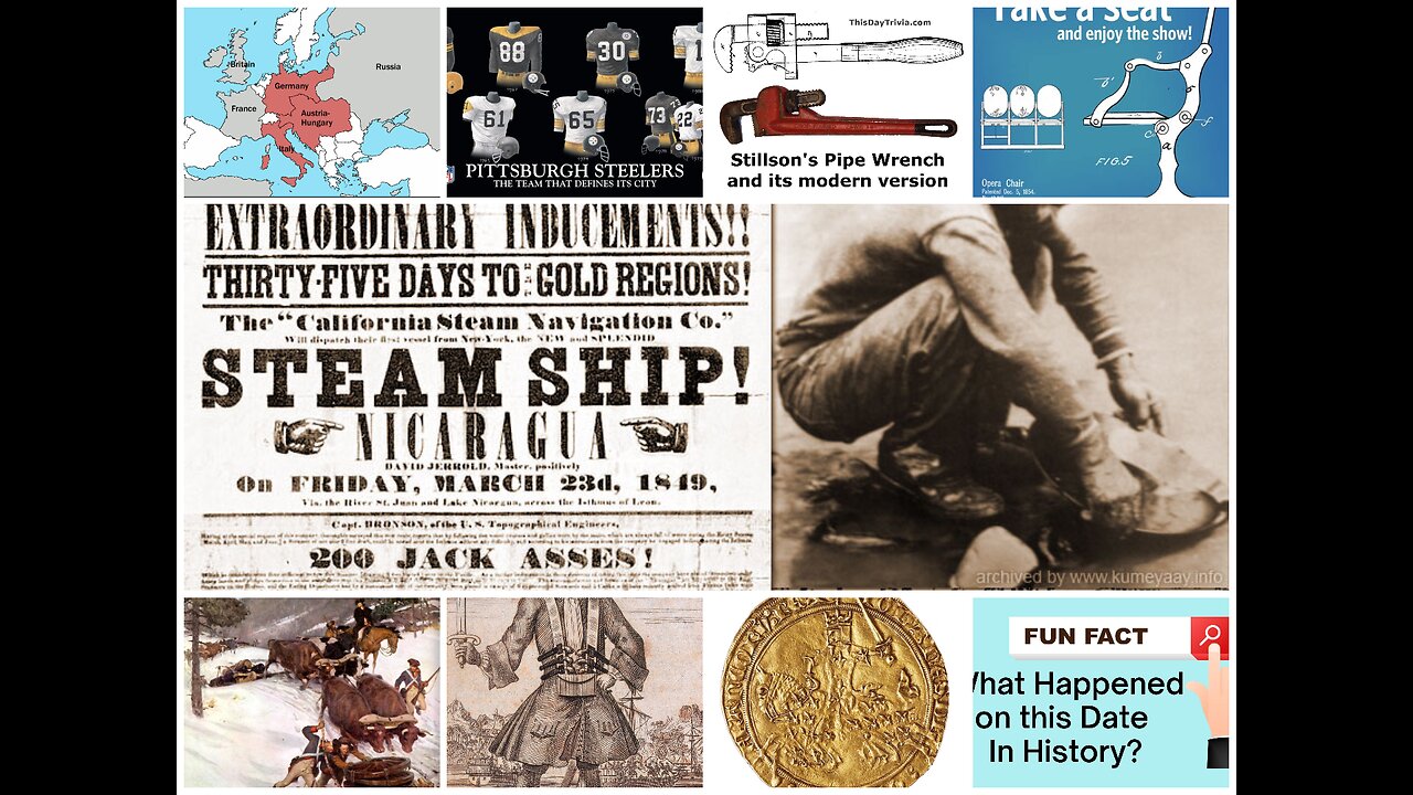 This Date in History - French Franc, Blackbeard, California Gold Rush and MORE! 12/05/24