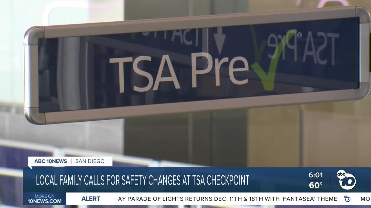 Local family calls for safety changes at TSA checkpoint