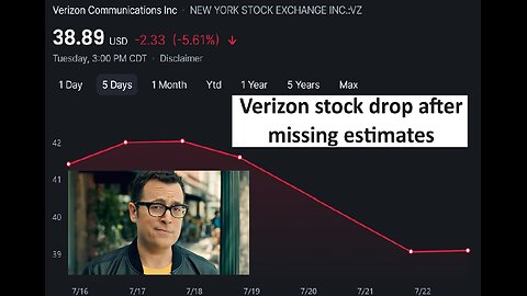 Verizon stock dips after missing estimates