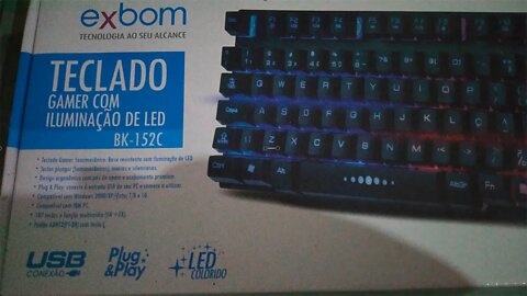 Teclado Gamer semi-mecânico ExBom BK 152c - analise