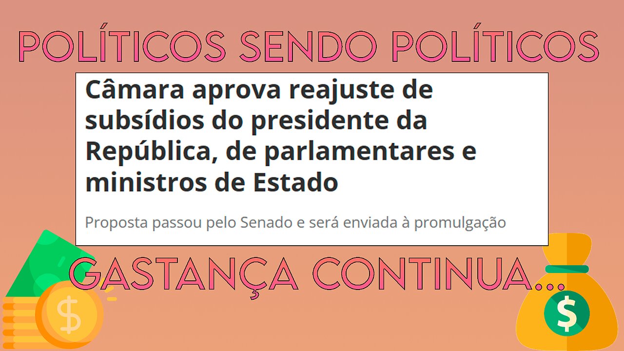 UTILIDADE PÚBLICA - AUMENTO DE SALÁRIO? SÓ PARA OS POLÍTICOS! 06/01/23