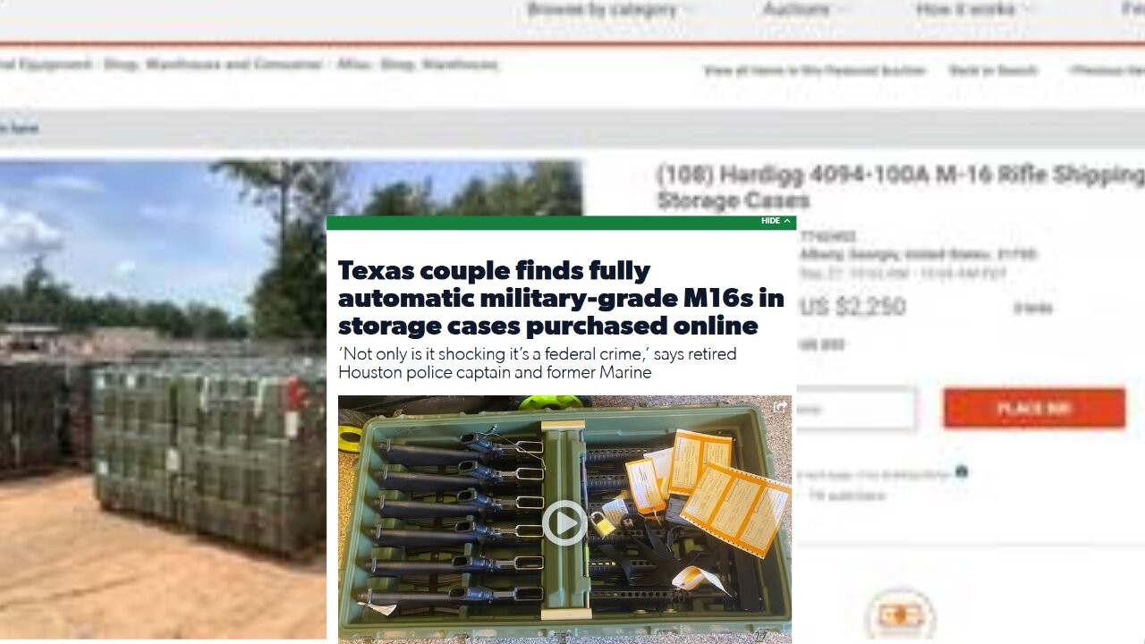 Texas couple finds fully automatic military-grade M16s in storage cases purchased online