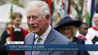 King Charles III makes his first official address after the Queen's passing