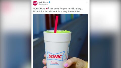 Sonic brings back Pickle Juice Slush