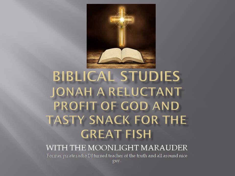 Jonah a Reluctant Profit of God and Tasty Snack for the Great Fish