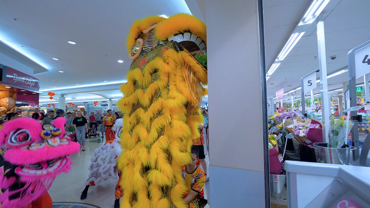 Lion Dance Chinese New Year Southlands Boulevarde Coles Perth Australia