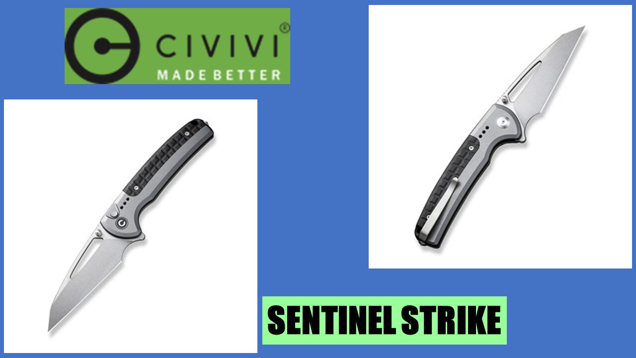 CIVIVI SENTINEL STRIKE FOLDING KNIFE GRAY ALUMINUM HANDLE K110