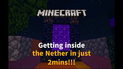 Getting inside the NETHER in just 2 mins!!!! #Minecraft #Minecraftlicious #youtube #yt #stort #mcpe