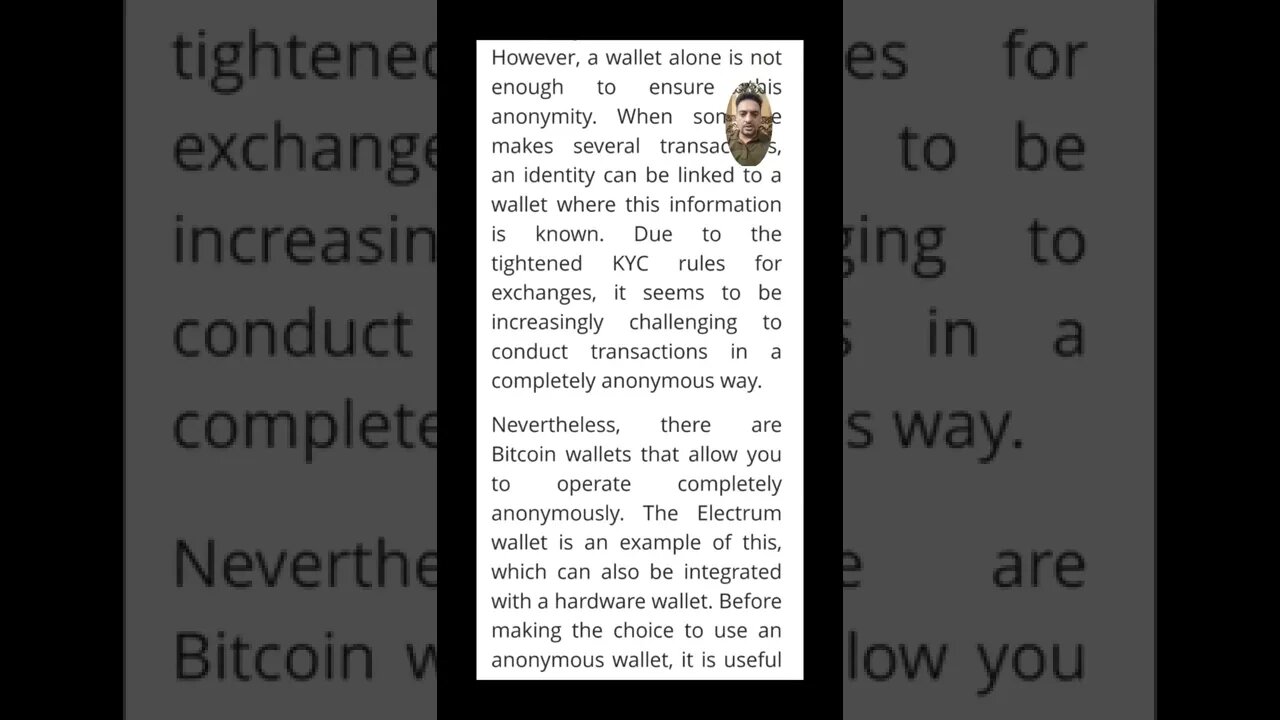 Can You Have An Anonymous Bitcoin Wallet? #cryptoshortsnews #bitcoin #crypto #viral #trending