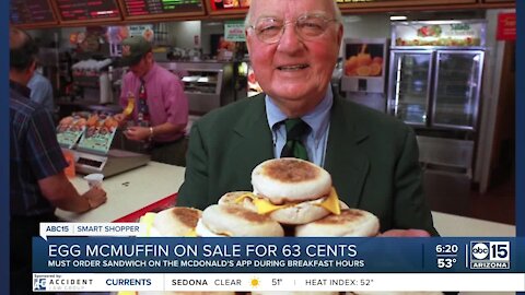 McDonald's offering $0.63 McMuffins on Thursday