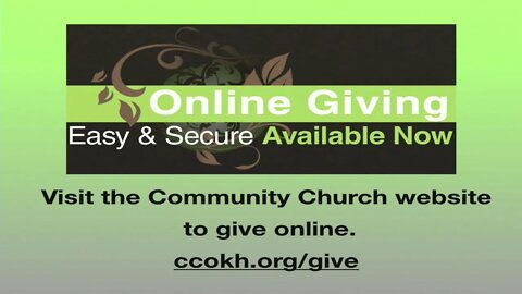 Welcome To Online Church!