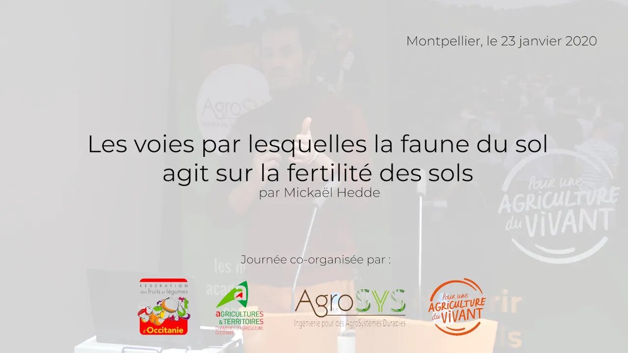 Fertilité des sols, par Mickaël Hedde