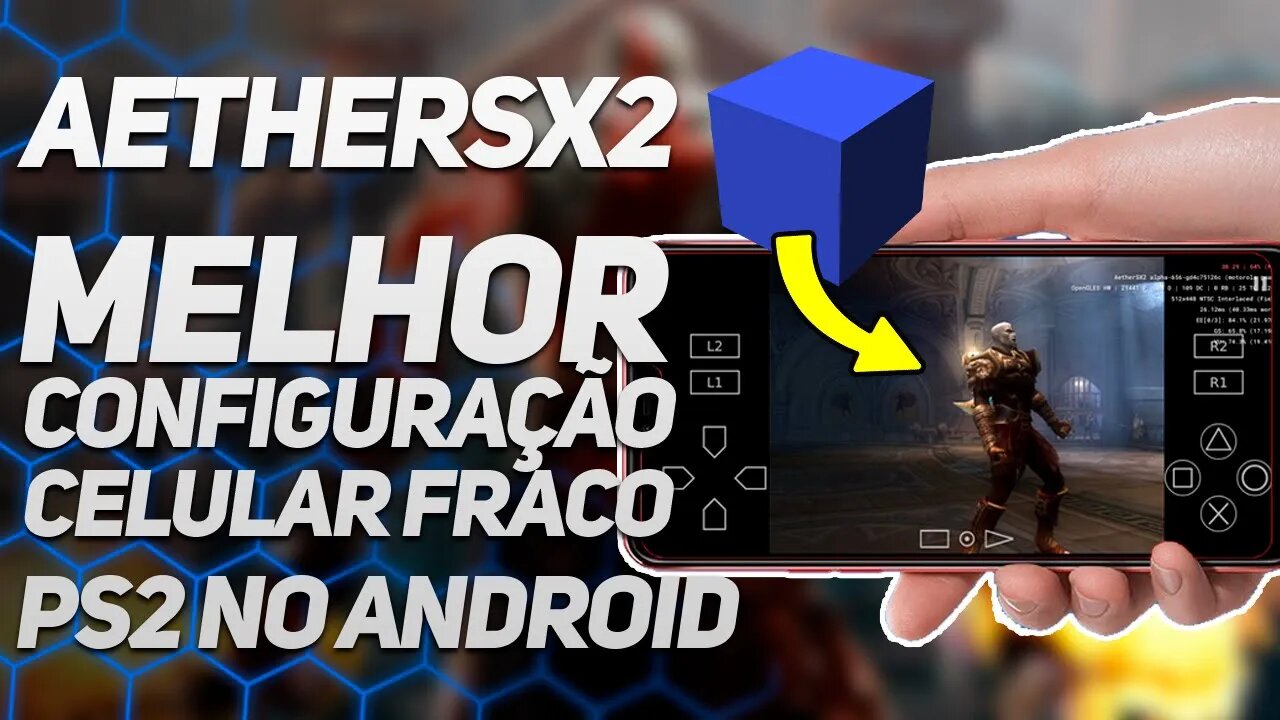 MELHOR CONFIGURAÇÃO AETHERSX2 - GOD OF WAR 2 EM CELULAR FRACO | SNAPDRAGON 662