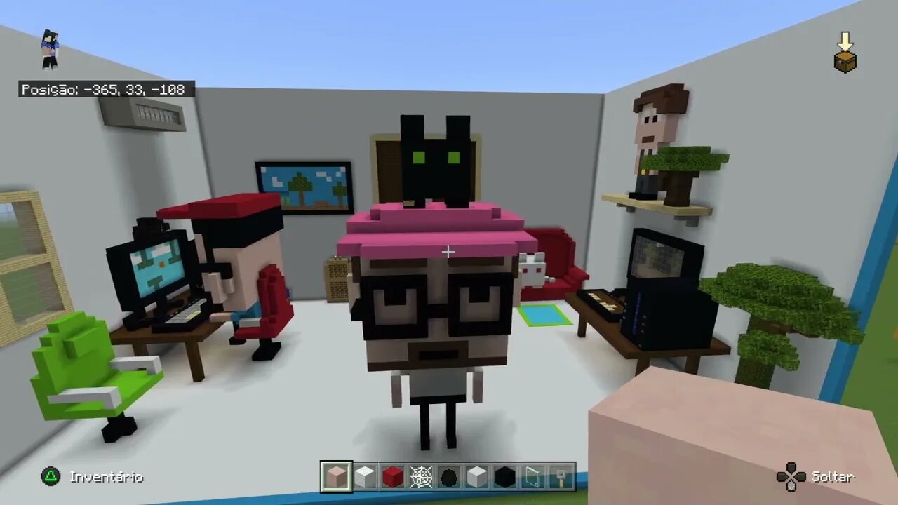 MINECRAFT: CONSTRUI UM QUARTO GAMER!!!!!!