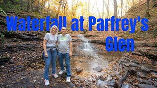 Exploring the Waterfall at Parfrey's Glen State Natural Area