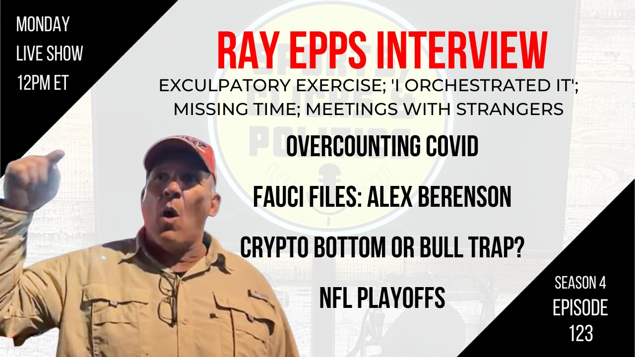 EP123: Ray Epps Interview, Overcounting COVID, Biden Classified Docs, DAVOS, Crypto Bottom?, NFL