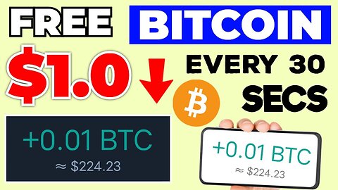 NO MINIMUM WITHDRAW! Claim $1 Free Bitcoin Every 30 Seconds | Automatic Payout | no investment