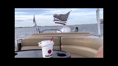 Cruising down the Caloosahatchee River passing Fort Myers April 12, 2022