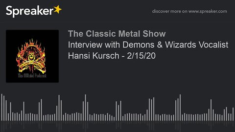 CMS HIGHLIGHT - Interview with Demons & Wizards Vocalist Hansi Kursch - 2/15/20