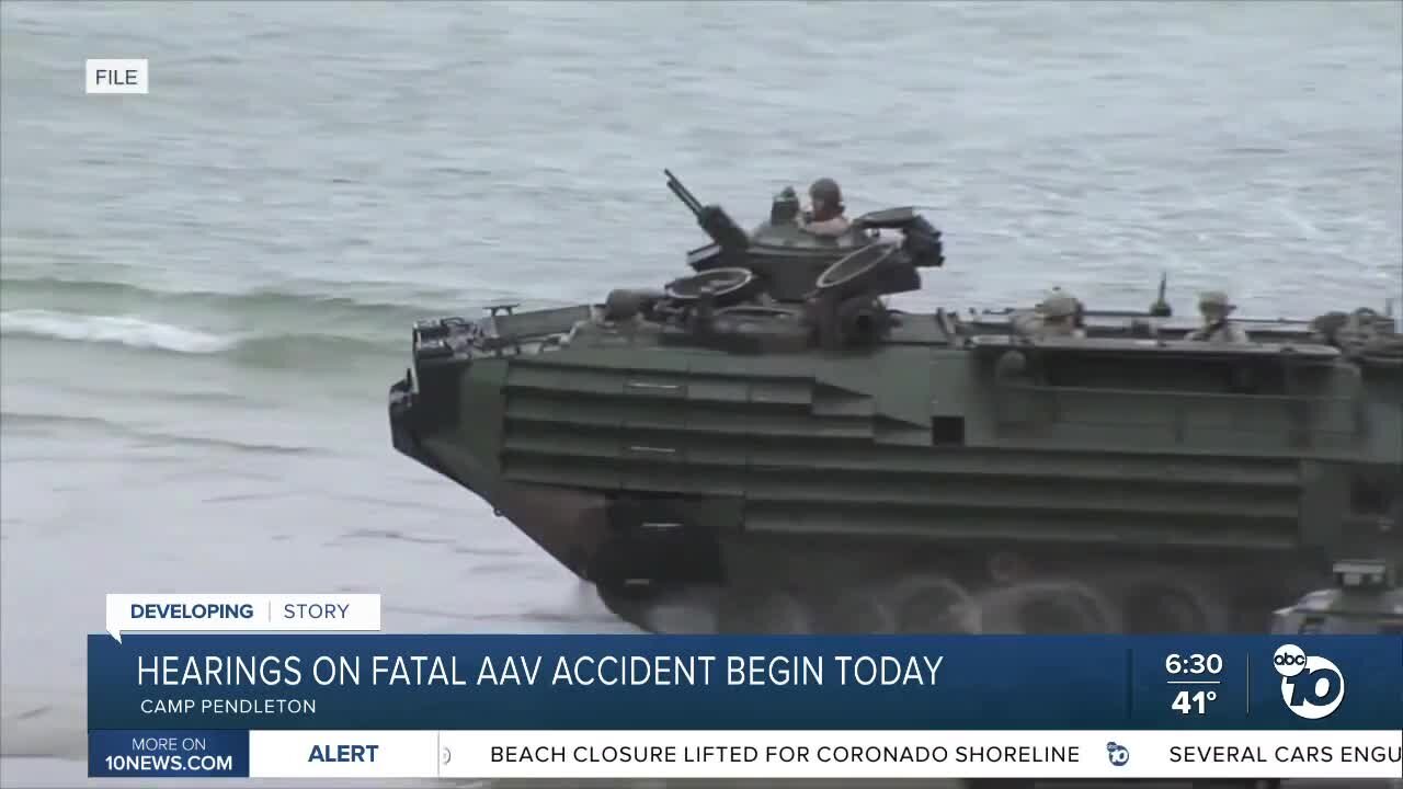 Hearings on fatal AAV accident off San Clemente Island begin