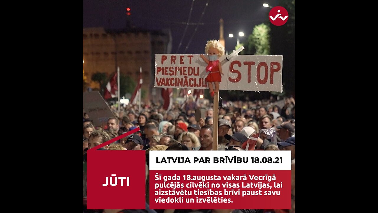 Protesti Rīgā pret obligāto vakcināciju /18.08.2021/