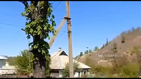 The passage of the Russian attack Ka-52 "Alligator" at low altitude in Donbass