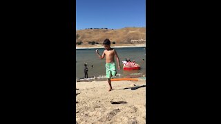 Chris grooving at the Lake