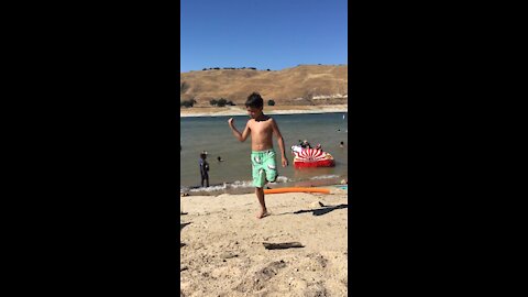 Chris grooving at the Lake