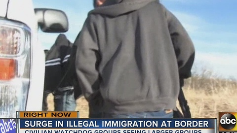 Watchdog groups noting increase in illegal immigration at border