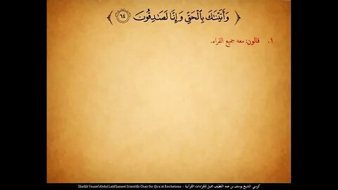 106 ‏‏الربع المائة وستة نبئ عبادي