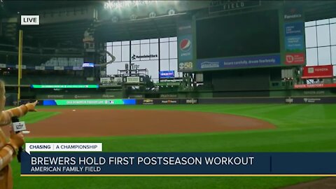 Brewers hold first postseason workout