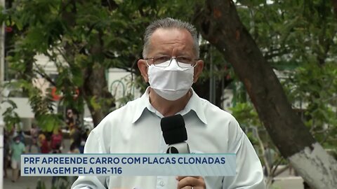 PRF apreende carro com placas clonadas em viagem pela BR-116