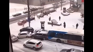 Snow in Canada and Multi Vehicle Wrecks