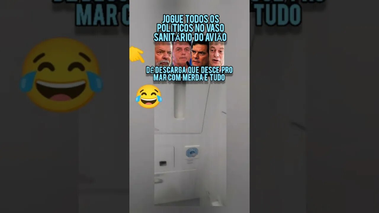 Jogue os políticos no vaso sanitário do avião