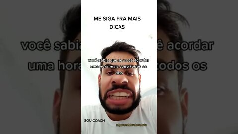 ACORDE SEMPRE UMA HORA MAIS CEDO #shorts