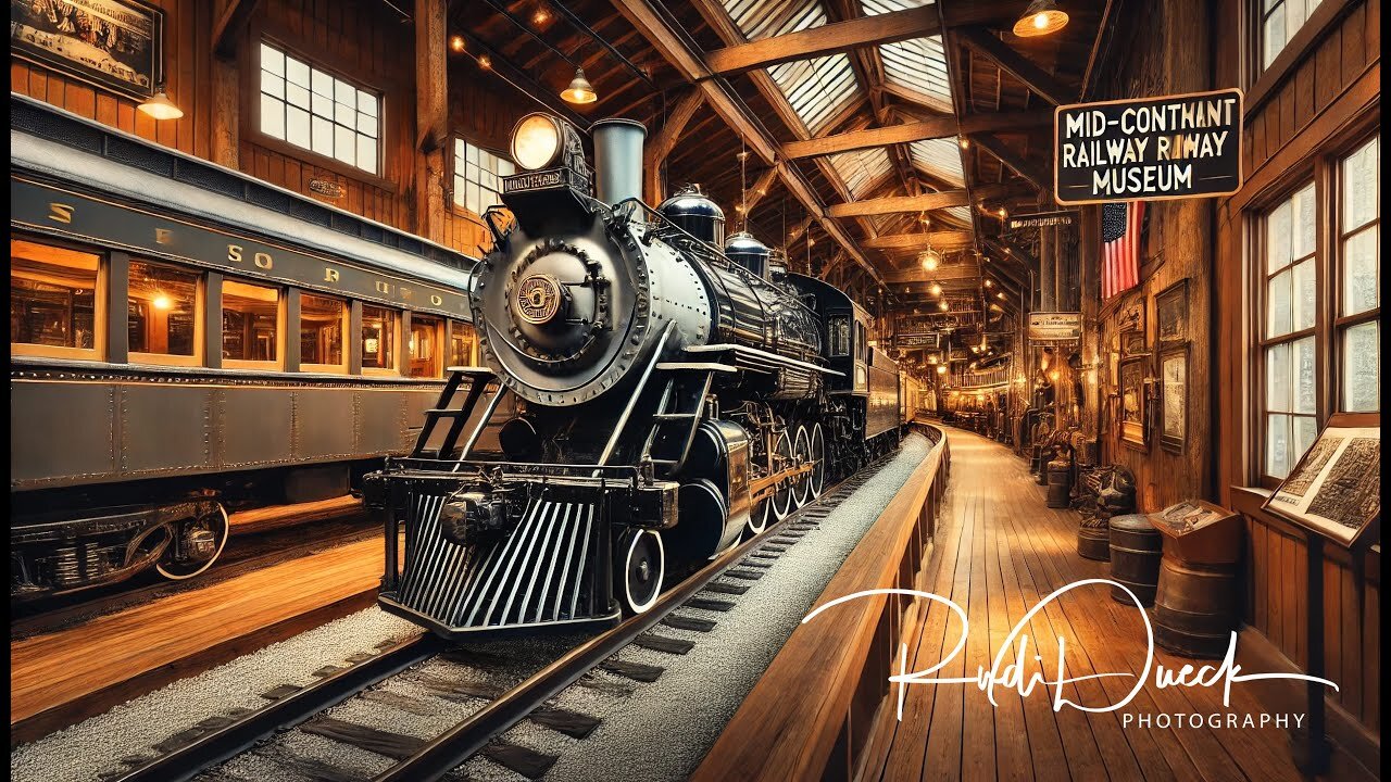 Historic Train Rides Drone Tour at Mid-Continent Railway Museum, WI