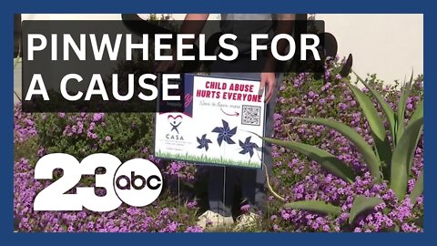 CASA uses pinwheels to spread child abuse awareness