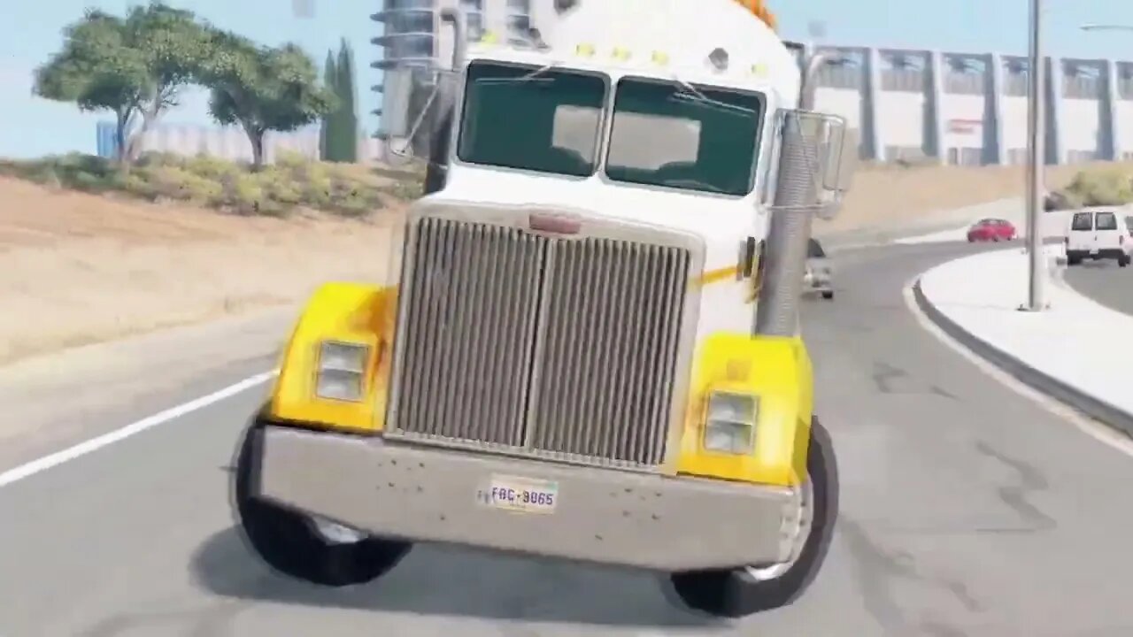 Simulator: Cars are racing in the rain, and countless cars are destroyed, causing huge car accidents