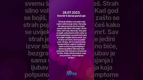 Poruka Svemira 28.07.2023