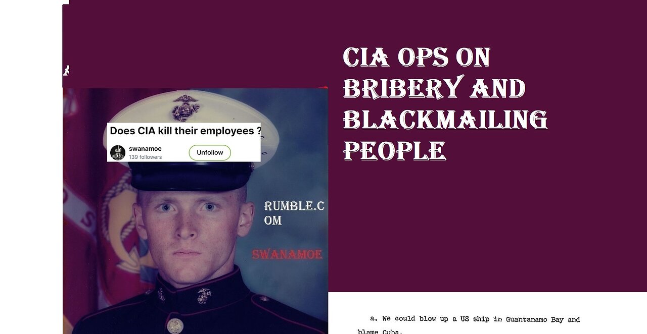 CIA/ETC BRIBERY/BLACKMAIL OPS