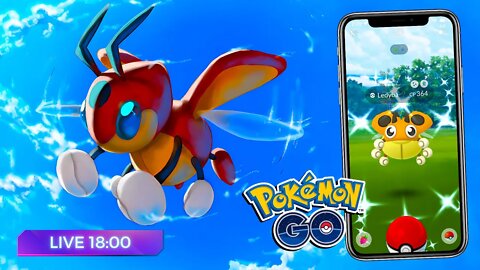 🕕 LEDYBA SHINY! DOBRO DE XP (EXPERIÊNCIA) POR CAPTURA! Hora do Holofote! Pokémon GO!